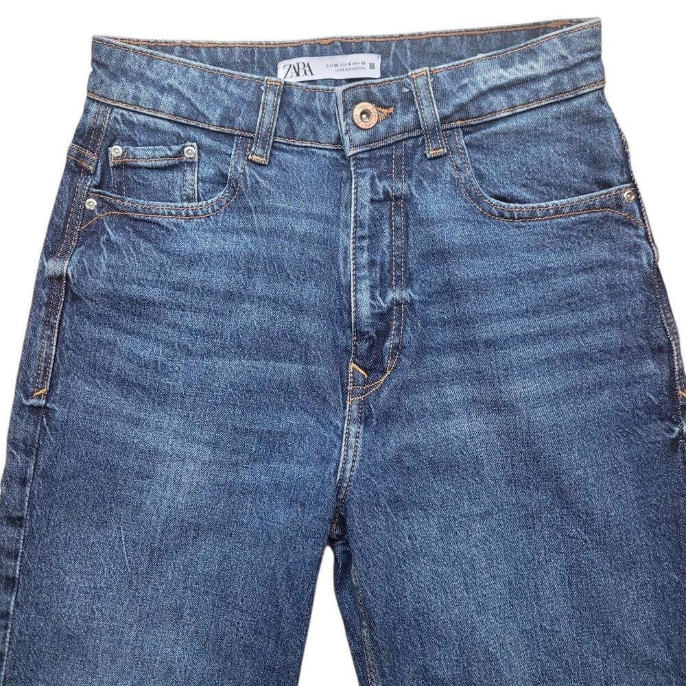 Zara Straight Leg Jeans Size 4 - Picture 3 of 7